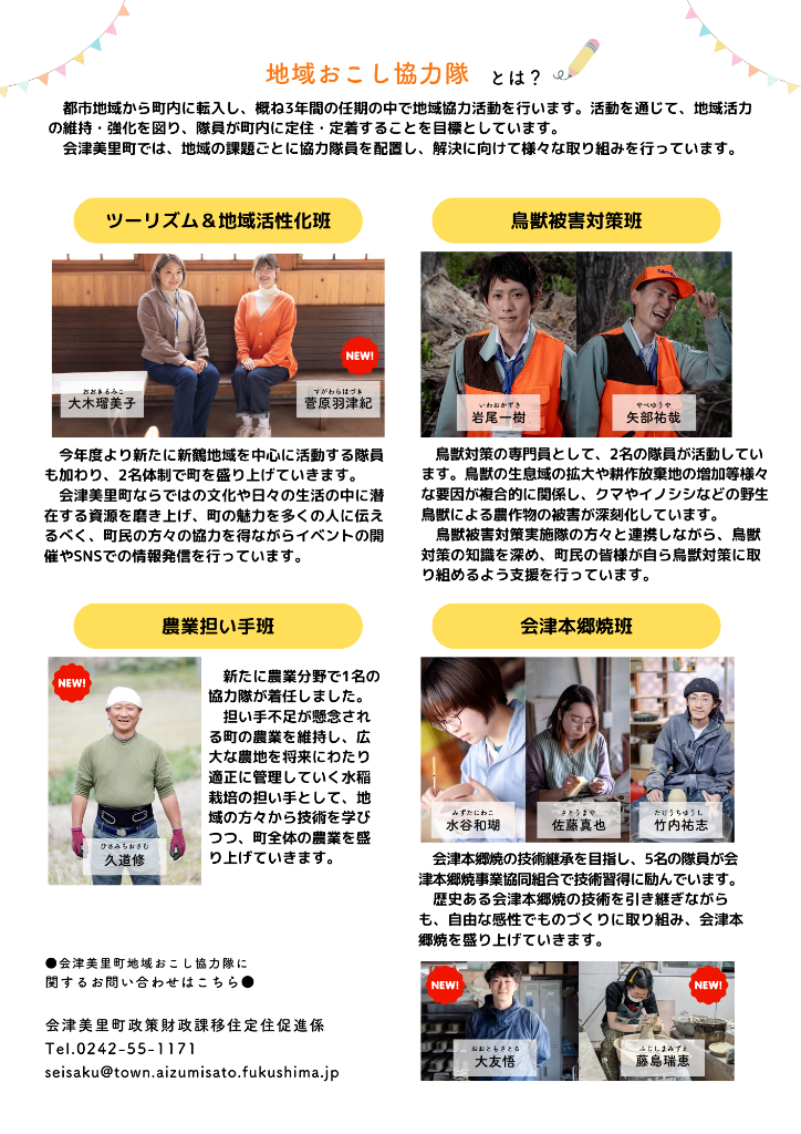 会津美里町地域おこし協力隊紹介