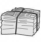 束ねた新聞紙のイラスト