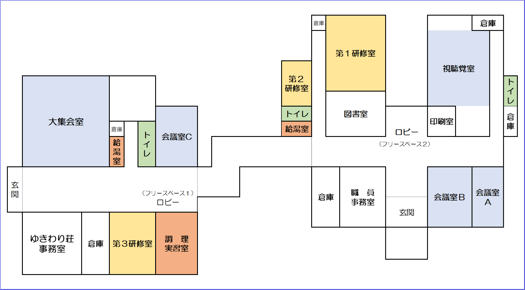 新鶴地域づくりセンター分館 施設案内図