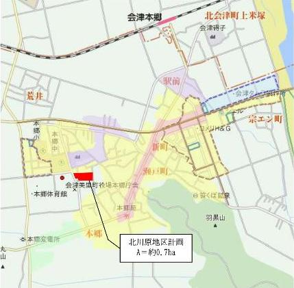 北川原地区計画総括図